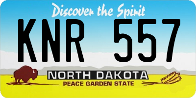 ND license plate KNR557