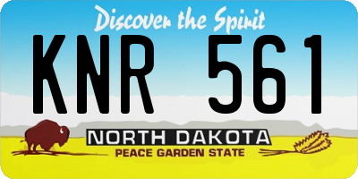 ND license plate KNR561