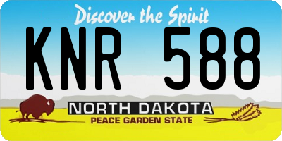 ND license plate KNR588