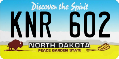 ND license plate KNR602