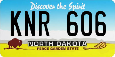 ND license plate KNR606