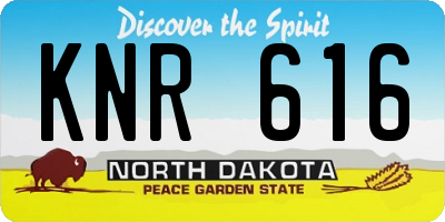 ND license plate KNR616