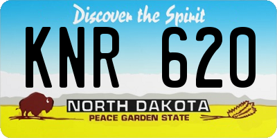 ND license plate KNR620