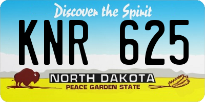 ND license plate KNR625