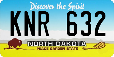 ND license plate KNR632