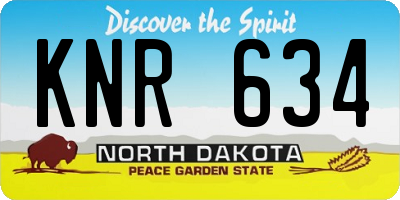 ND license plate KNR634