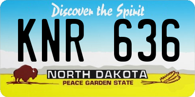 ND license plate KNR636