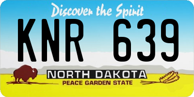 ND license plate KNR639