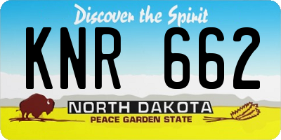 ND license plate KNR662