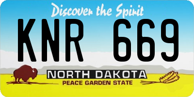 ND license plate KNR669