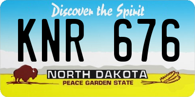 ND license plate KNR676