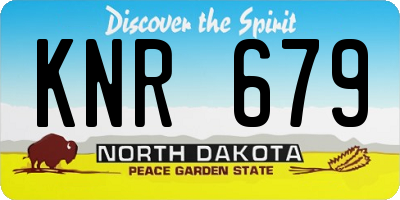 ND license plate KNR679