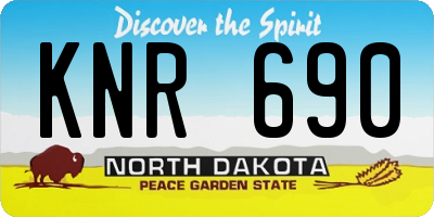 ND license plate KNR690