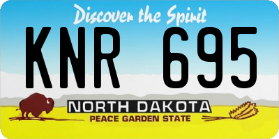 ND license plate KNR695