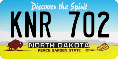 ND license plate KNR702