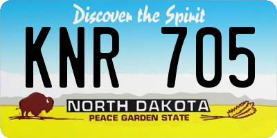 ND license plate KNR705