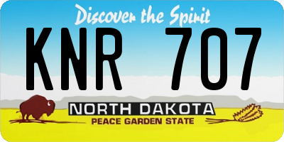ND license plate KNR707