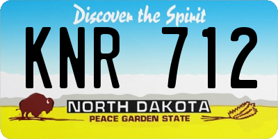 ND license plate KNR712