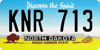 ND license plate KNR713