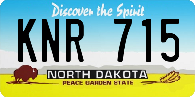 ND license plate KNR715