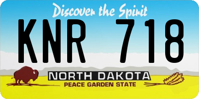 ND license plate KNR718