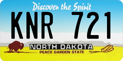 ND license plate KNR721