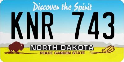 ND license plate KNR743