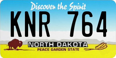 ND license plate KNR764