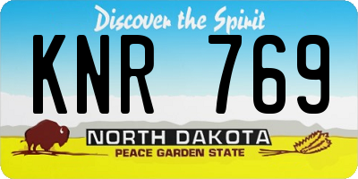 ND license plate KNR769