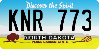 ND license plate KNR773