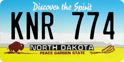 ND license plate KNR774