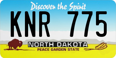 ND license plate KNR775