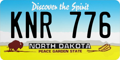 ND license plate KNR776