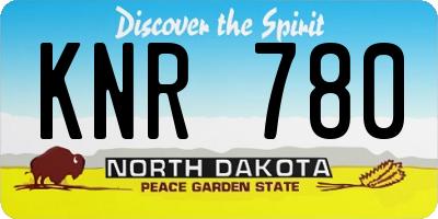 ND license plate KNR780