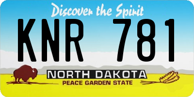 ND license plate KNR781