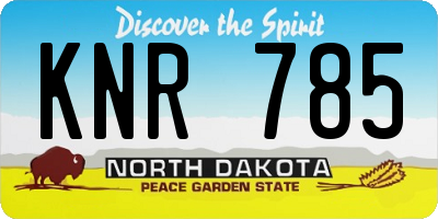 ND license plate KNR785