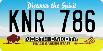 ND license plate KNR786