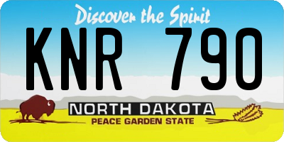 ND license plate KNR790