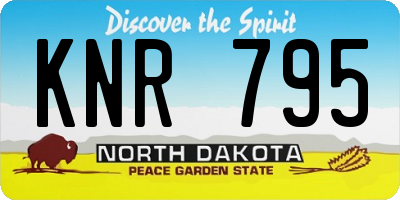 ND license plate KNR795