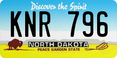ND license plate KNR796