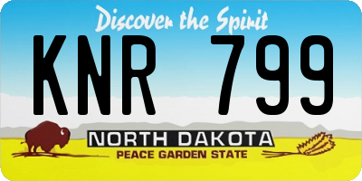 ND license plate KNR799