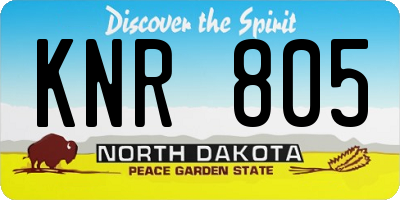 ND license plate KNR805