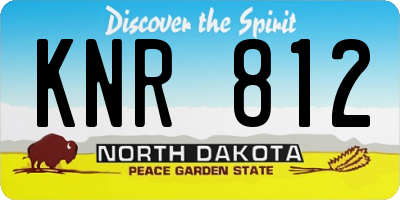 ND license plate KNR812