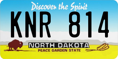 ND license plate KNR814