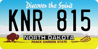 ND license plate KNR815
