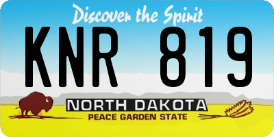 ND license plate KNR819
