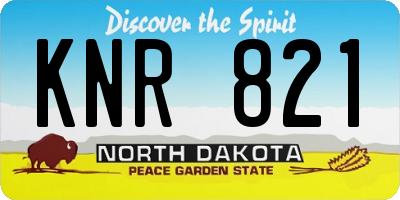 ND license plate KNR821