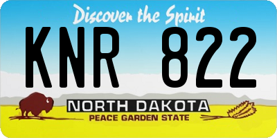 ND license plate KNR822