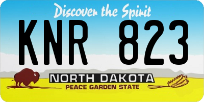 ND license plate KNR823