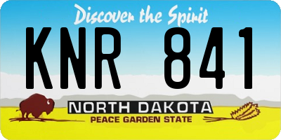 ND license plate KNR841
